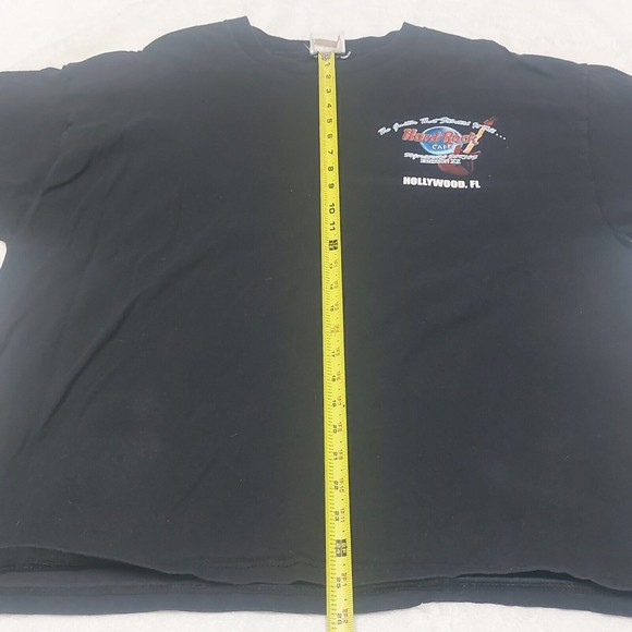 Vintage Hard Rock Cafe Hollywood, FL Fade Black Graphic T-Shirt Men’s Size Large - Picture 7 of 9